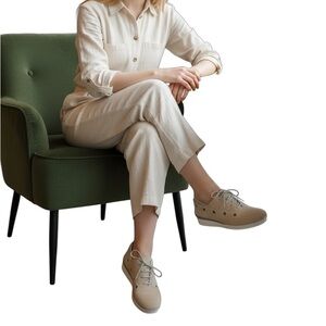 Thierry Robotin Gaeta Wedge Suede Sneaker Size 7.5 EU 38